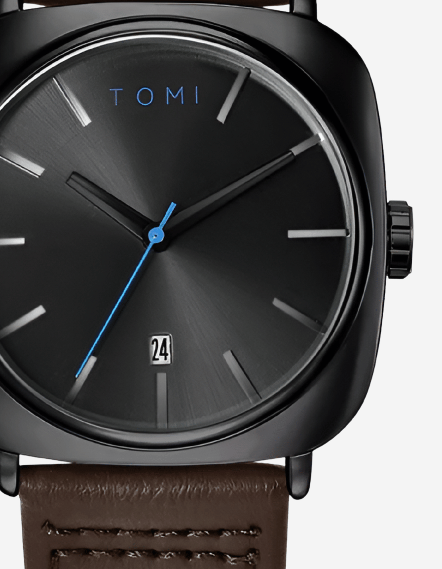 CushionEdge Dark Coffee Quartz Classic Analog Watch