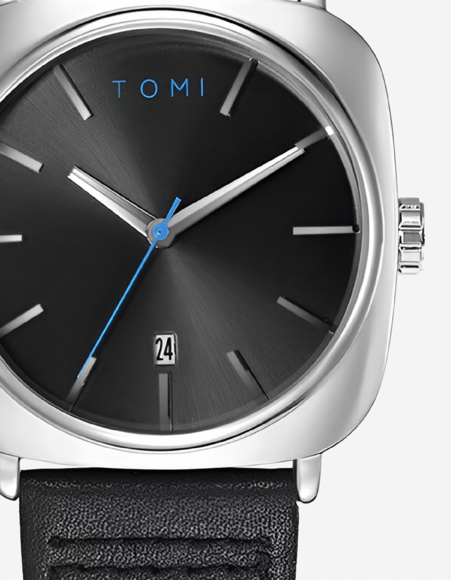 CushionEdge Black Quartz Classic Analog Watch