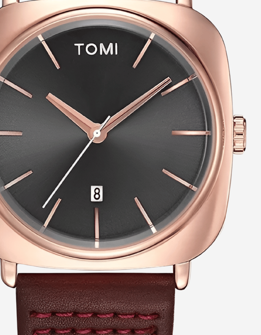 CushionEdge Rose Gold Quartz Classic Analog Watch