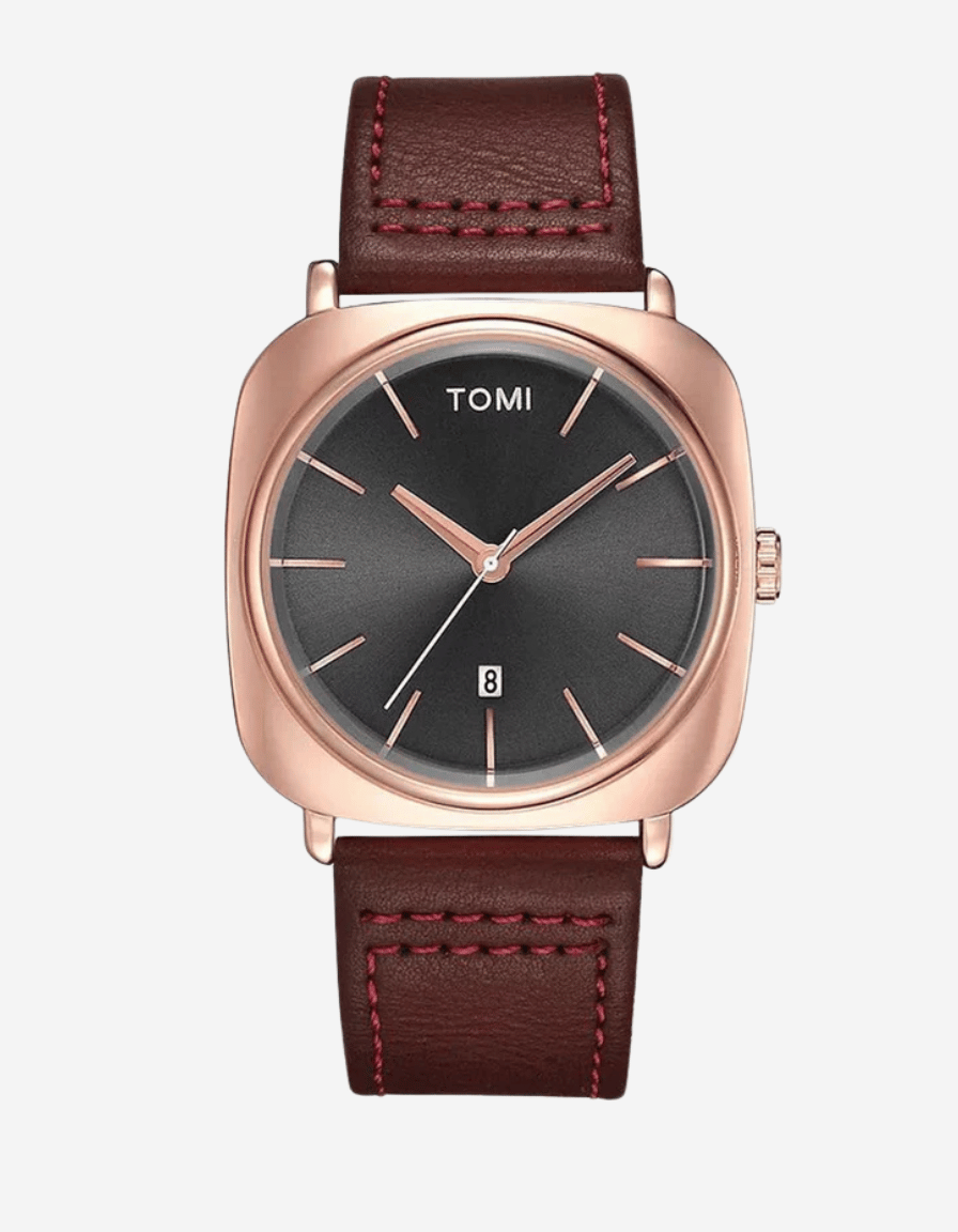 CushionEdge Rose Gold Quartz Classic Analog Watch