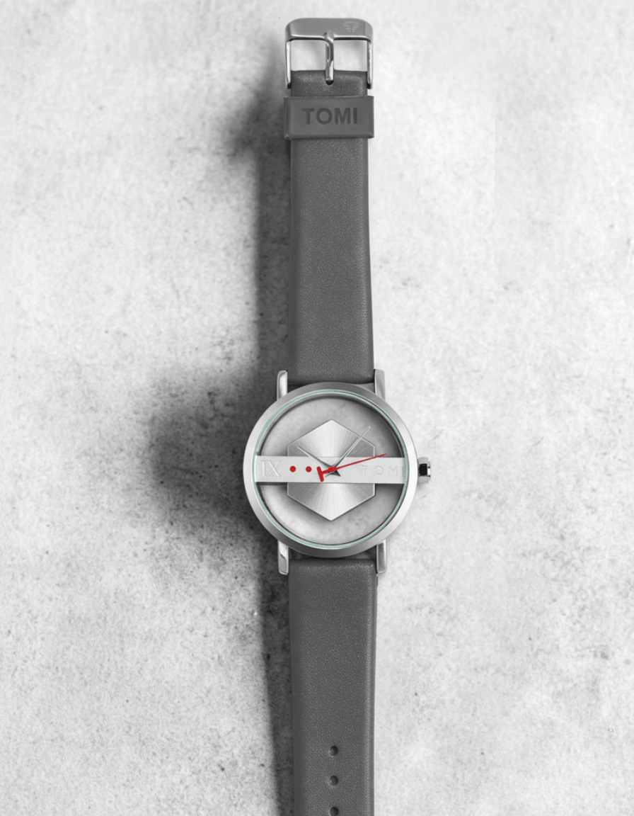 VoidLine Grey Quartz Artistic Hollow Analog Watch