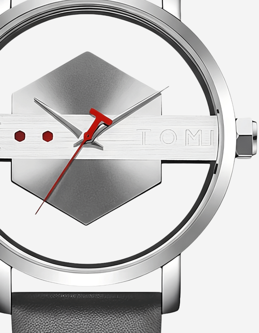 VoidLine Grey Quartz Artistic Hollow Analog Watch