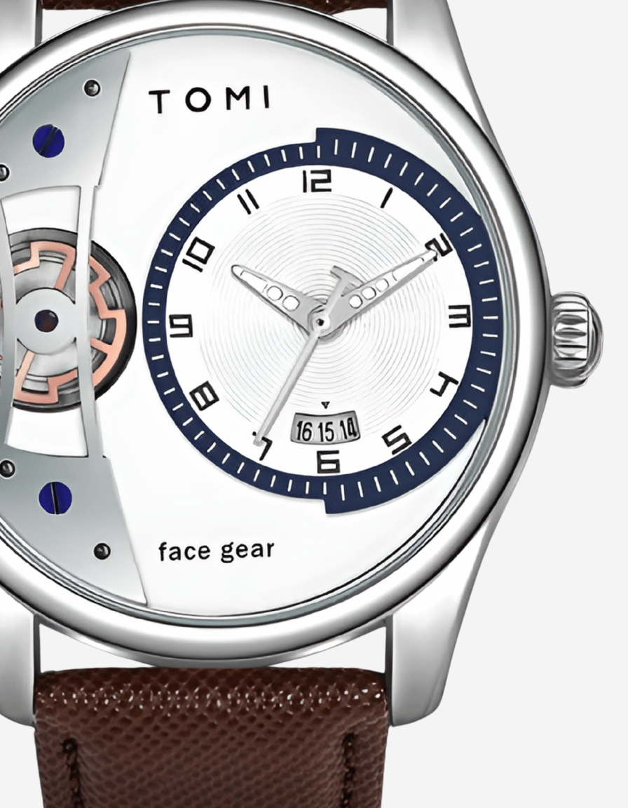 GearVista Silver Quartz Artistic Analog Watch With 2 Straps (Gift Box Edition)