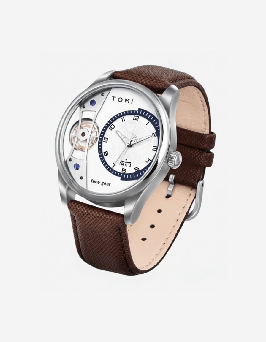 GearVista Silver Quartz Artistic Analog Watch With 2 Straps (Gift Box Edition)