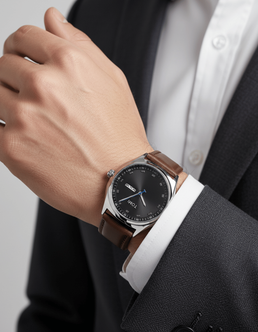 Daymark Brown Classic Analog Calendar Watch