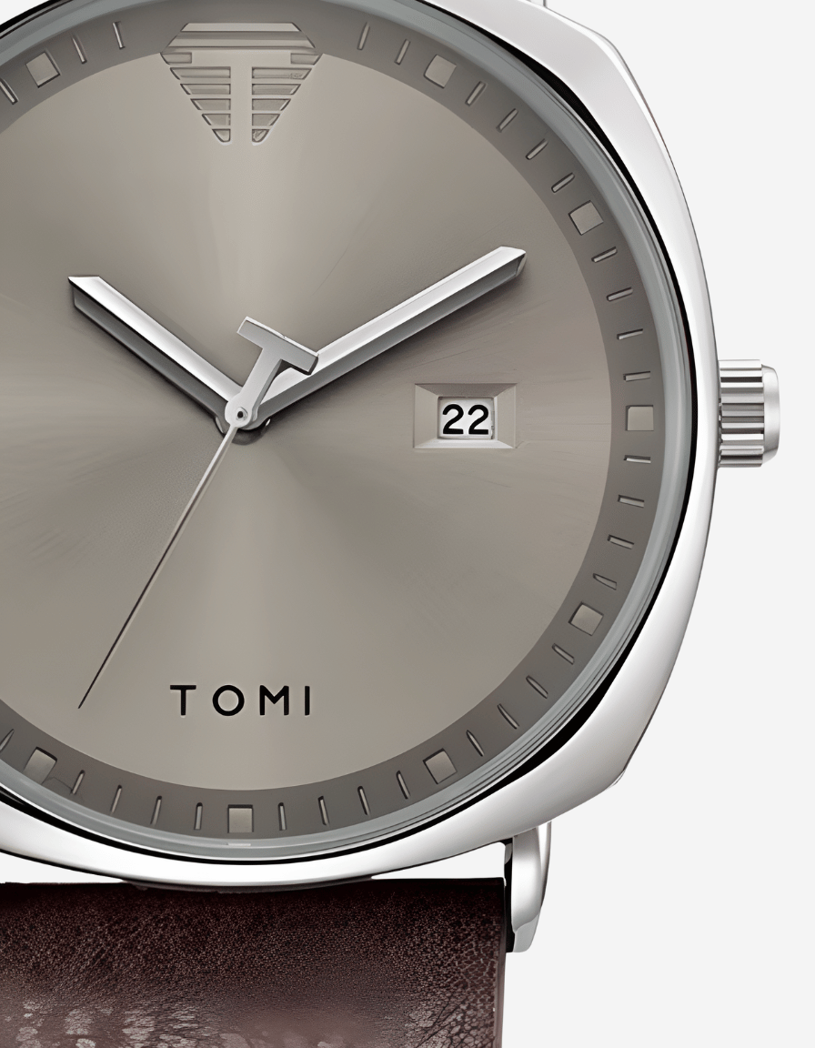 CushionPrime Silver Gift Box Quartz Business Analog Watch + Pen