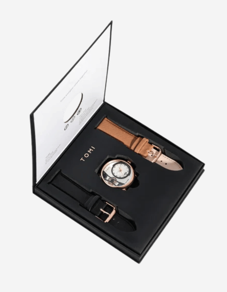 GearVista Rose Quartz Artistic Analog Watch With 2 Straps (Gift Box Edition)