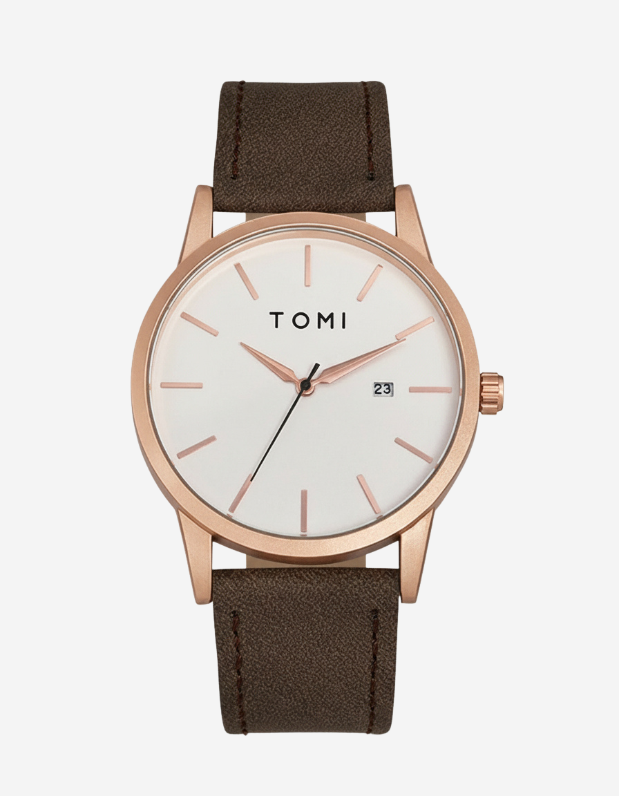 UrbanSlate Brown Rose Gold Quartz Classic Analog Watch
