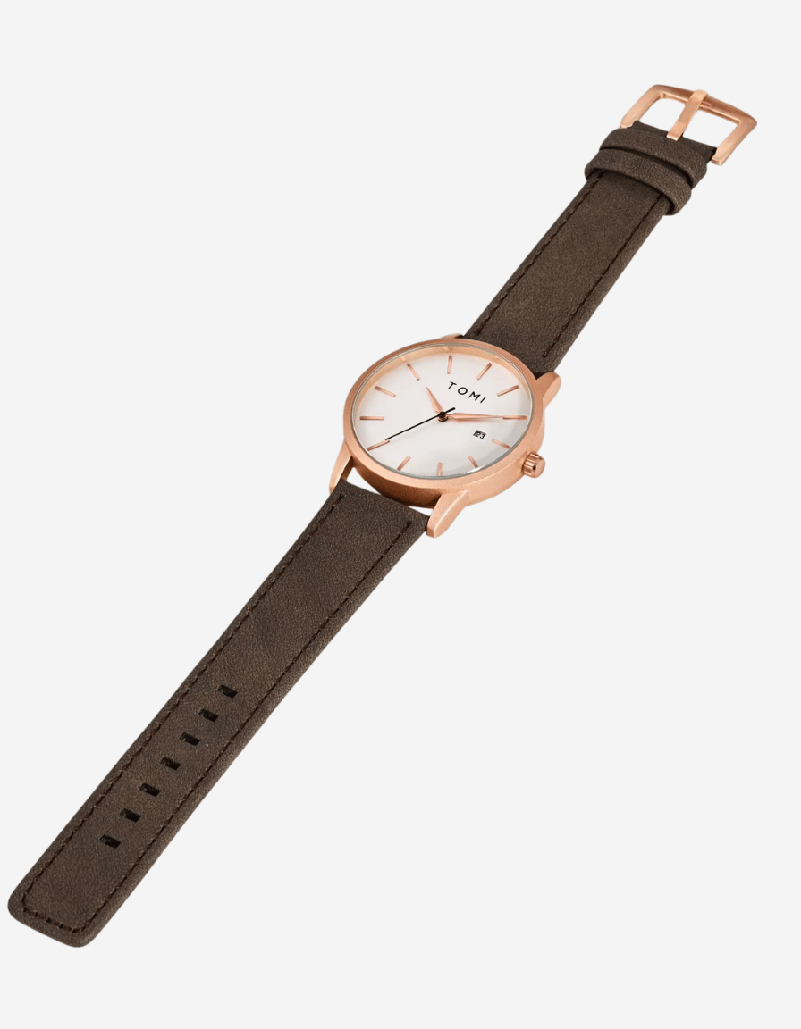 UrbanSlate Brown Rose Gold Quartz Classic Analog Watch