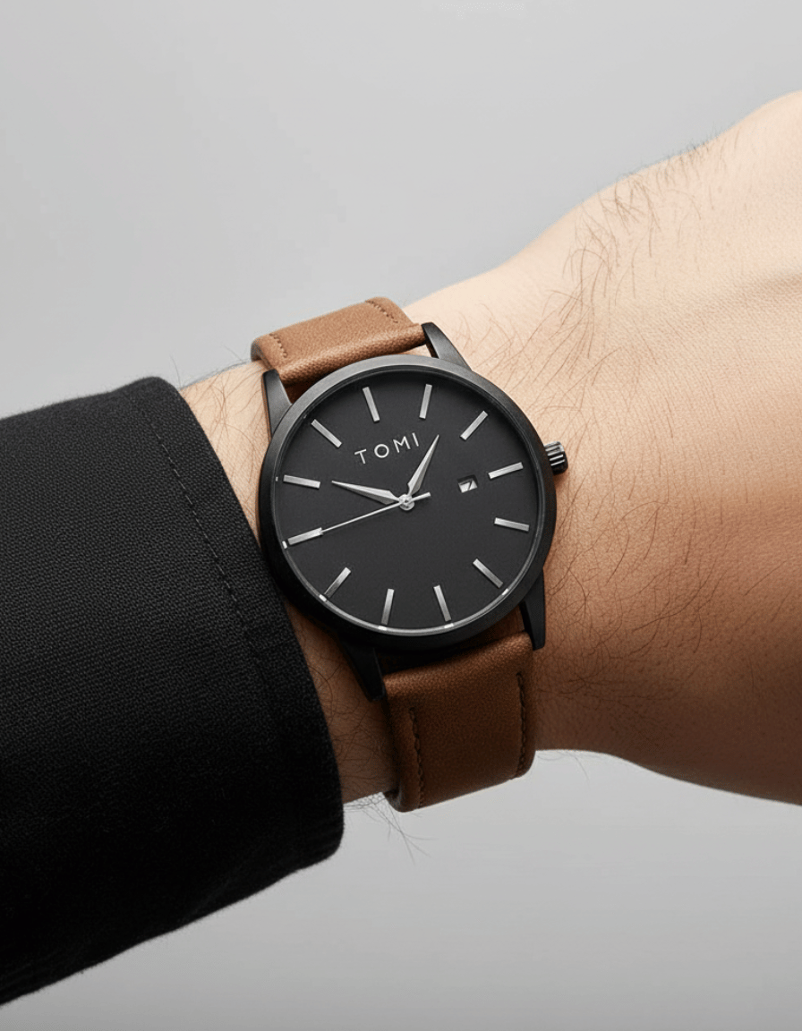 UrbanSlate Brown Black Quartz Classic Analog Watch