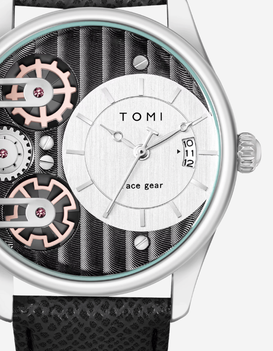 GearLine Silver Gift Box Quartz Analog Watch with Two Straps