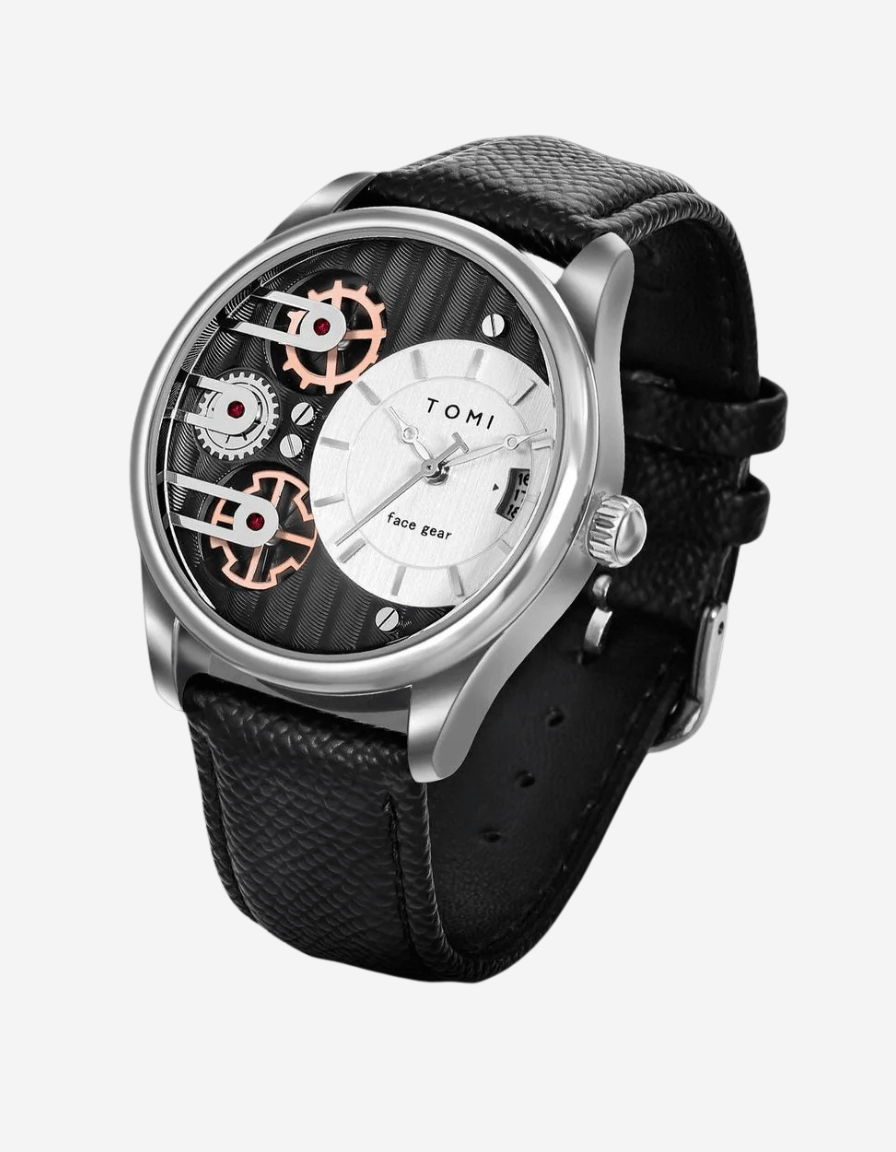 GearLine Silver Gift Box Quartz Analog Watch with Two Straps