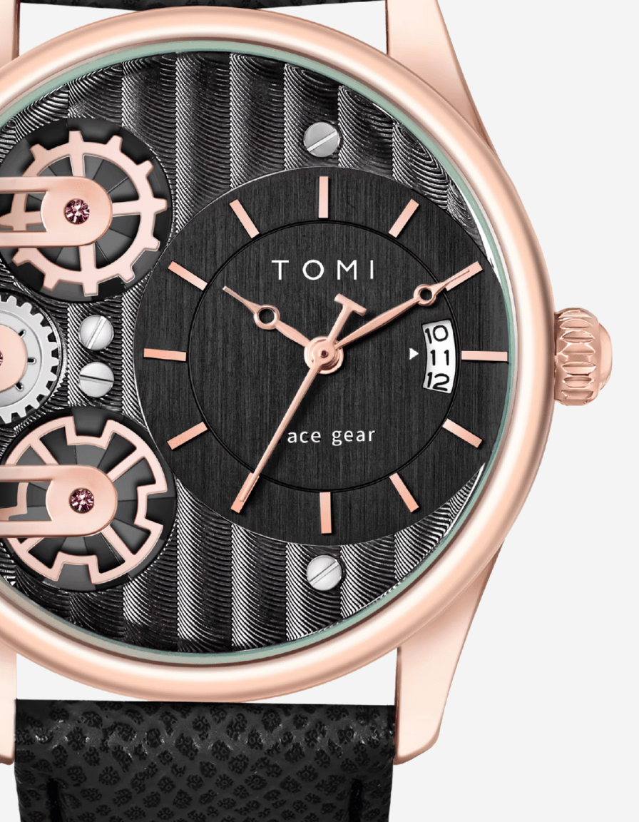 GearLine Rose Gold Gift Box Quartz Analog Watch with Two Straps