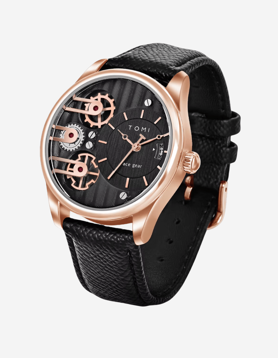 GearLine Rose Gold Gift Box Quartz Analog Watch with Two Straps