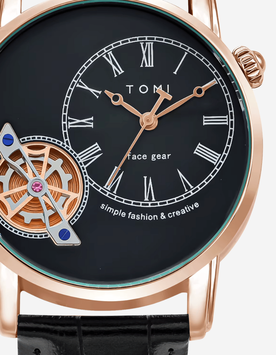 ImperialGear Rose Black Gift Box Quartz Analog with Two Straps