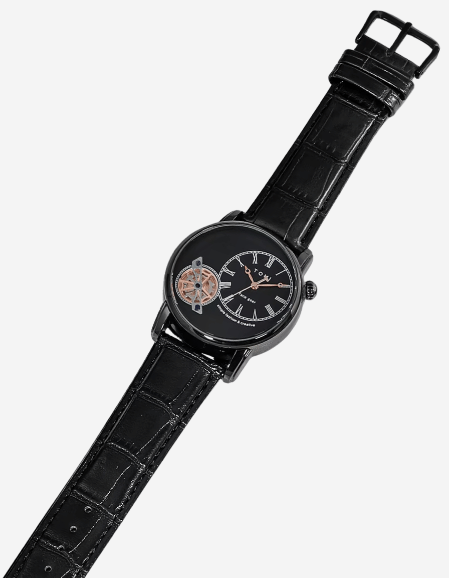 ImperialGear Black Gift Box Quartz Analog with Two Straps