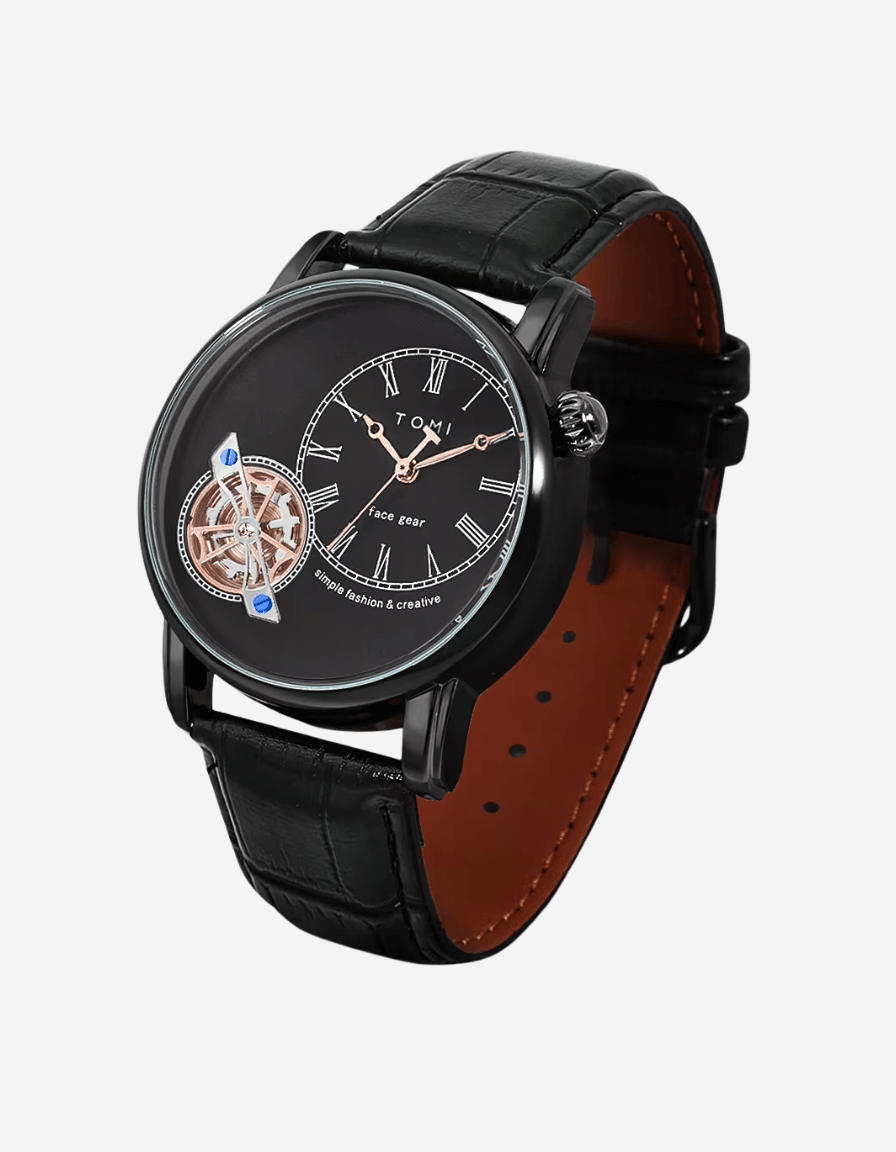 ImperialGear Black Gift Box Quartz Analog with Two Straps