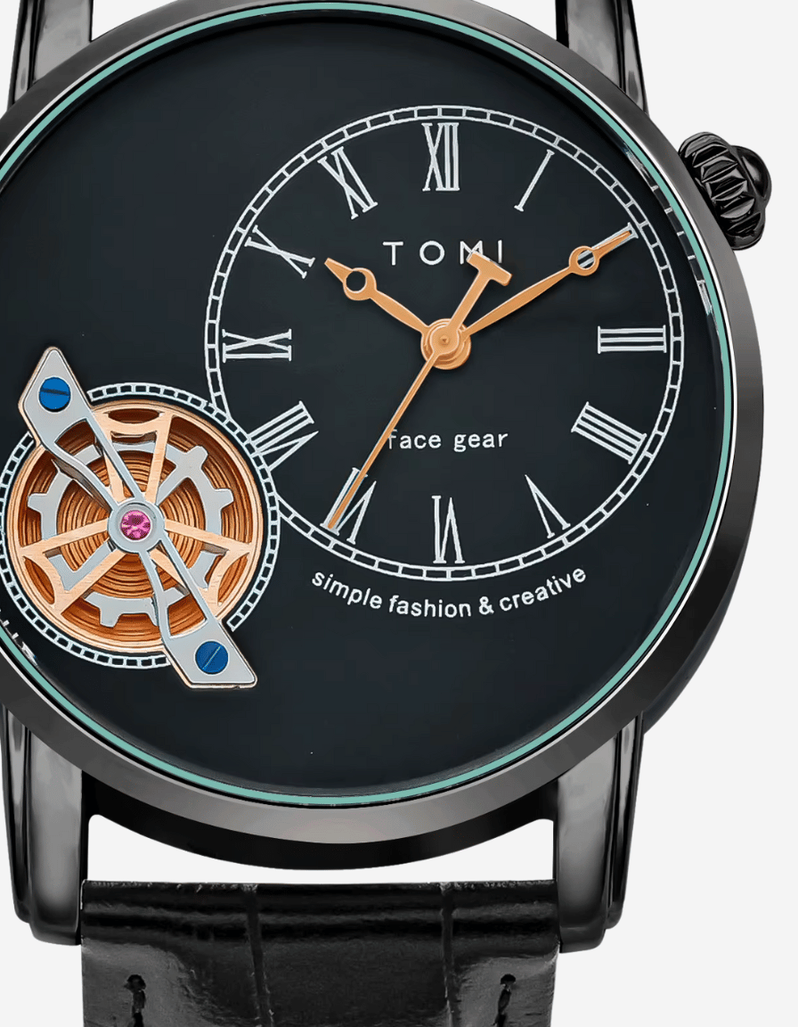 ImperialGear Black Gift Box Quartz Analog with Two Straps